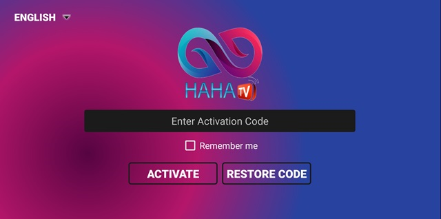 Enter the activation code