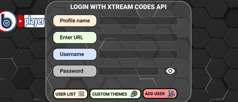 Login to IPTV Blink Player with Xtream Codes API