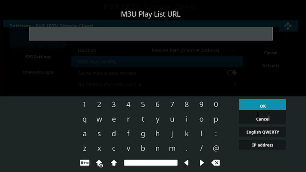 Provide the M3U Playlist URL