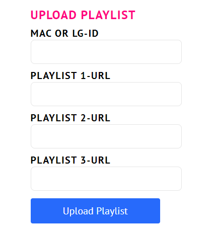 Upload the M3U Playlist