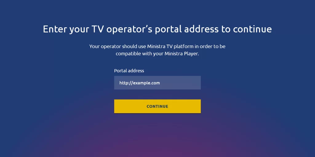 Portal URL of your IPTV service