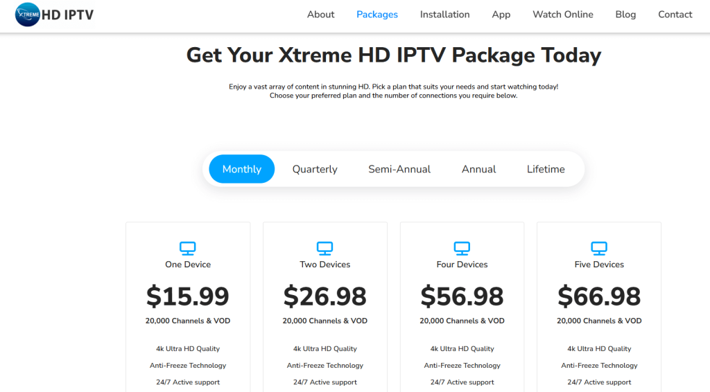 Visit Xtreme HD IPTV website 