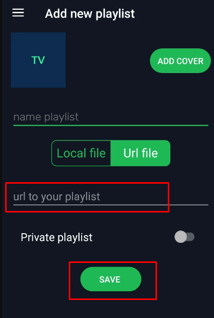 upload the IPTV M3U Ukraine playlist