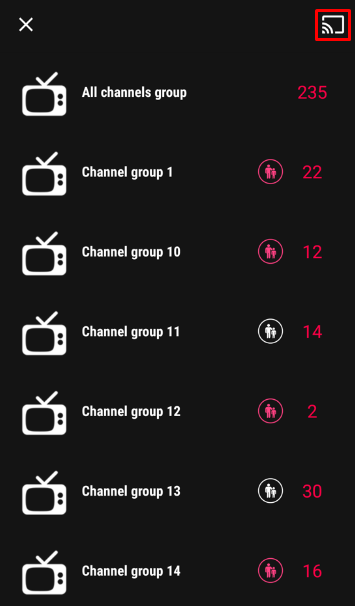 Select the Chromecast option