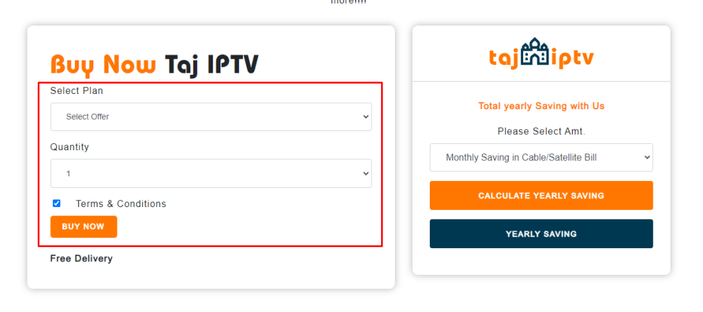 Select subscription plan and quantity