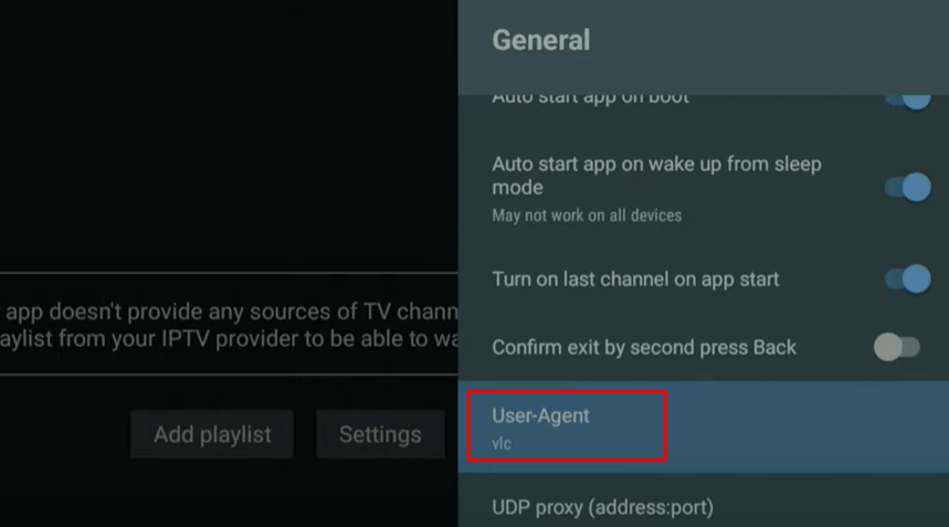 Change User Agent name to fix TiviMate IPTV Player not working issue