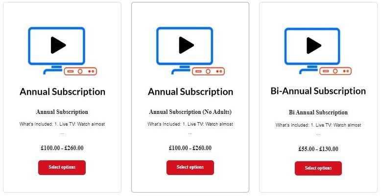 Evolve IPTV subscription plans