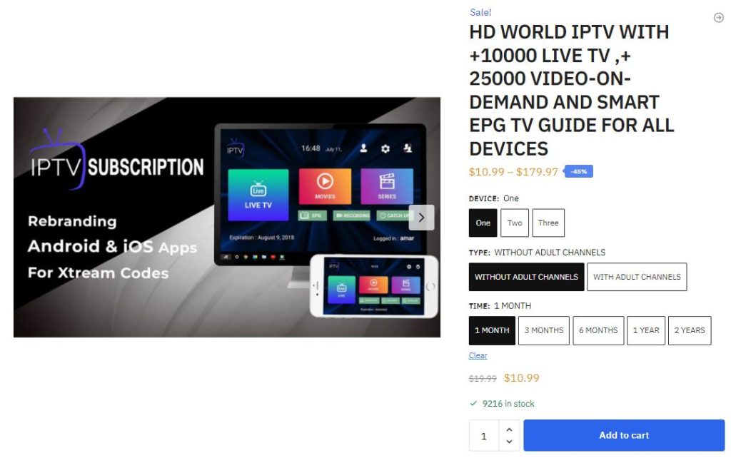 Fluxus IPTV subscription