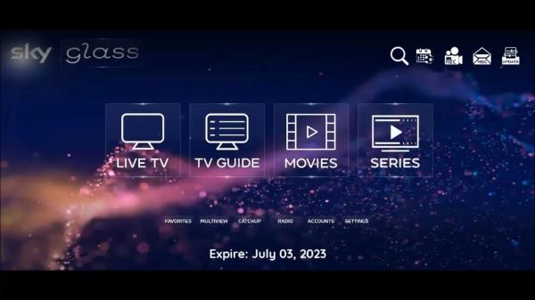 Watch IPTV on Sky Glass Player