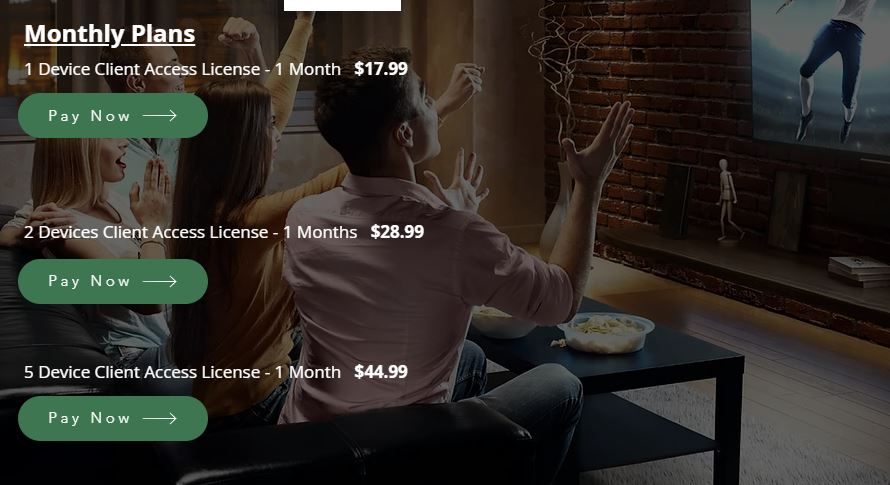 Subscription plans of VOLT TV 