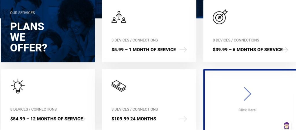 Fortune IPTV subscription plans