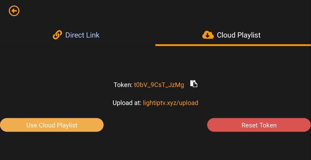 Select the Direct Link or Cloud Playlist option