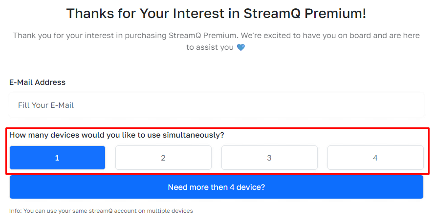 Choose the number of connections