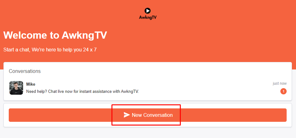 Click New Conversation button