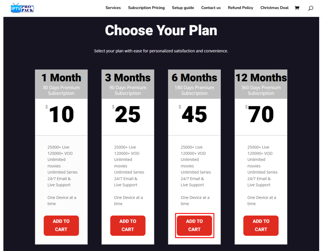 Subscription plans