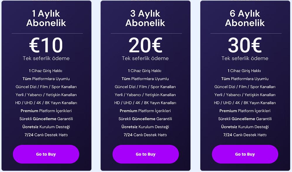 Satari IPTV plans