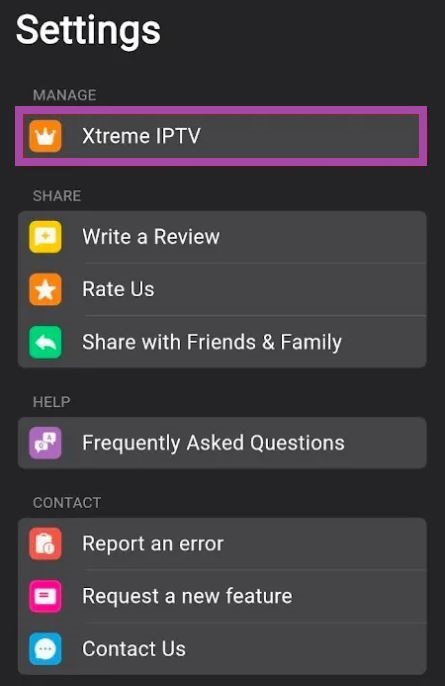 Choose the Xtreme IPTV option