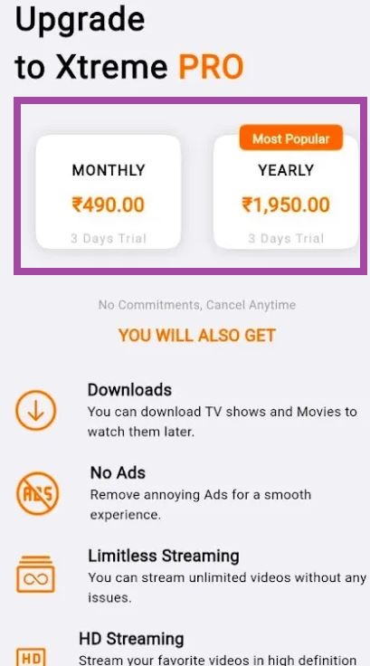 Select its monthly or yearly subscription plan