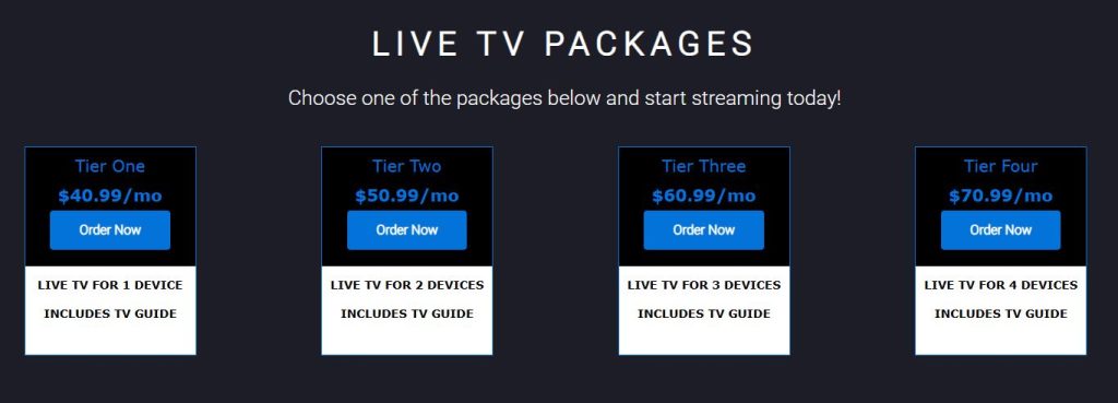 LimitLess IPTV packages