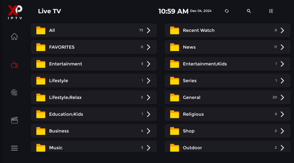 Watch the Channel on XP IPTV 